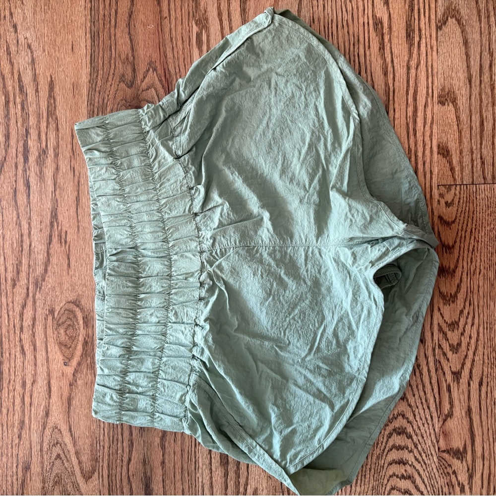 GB girls Green Athletic Shorts with Elastic Waistband